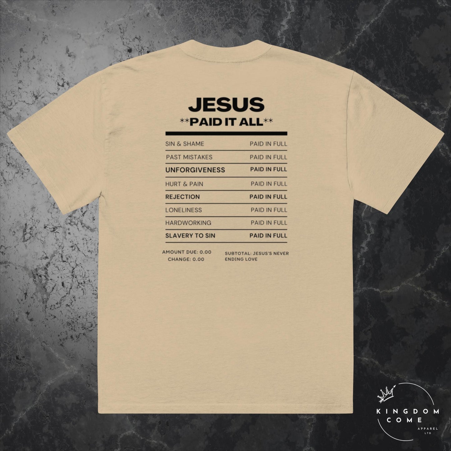 Jesus Paid It All T Shirt